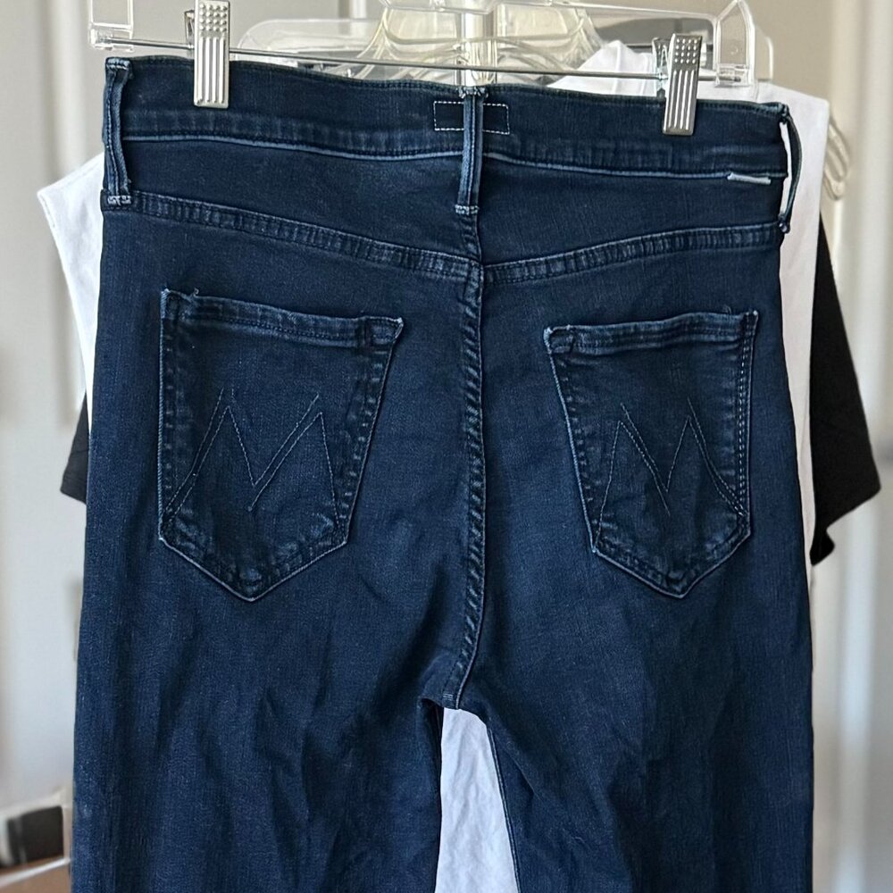 Mother The Mid Rise Dazzler Ankle -dark blue Size 29
